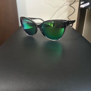 Maui Jim Black and Green Polarized Sunglasses